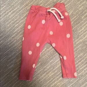 Zara Baby Girl Pink Ribbed Leggings 3-6M spring summer outfit